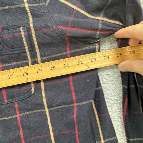 J Crew Shirt Mens XLT Blue Plaid Flannel Classic Midweight Double Brushed Casual - Picture 5 of 9